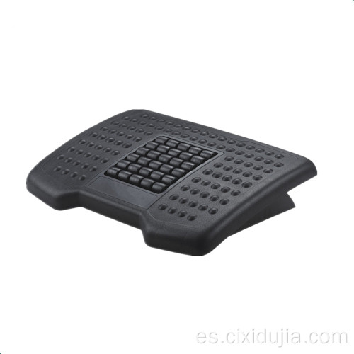 Reposapiés ajustable de plástico negro de diseño ergonómico